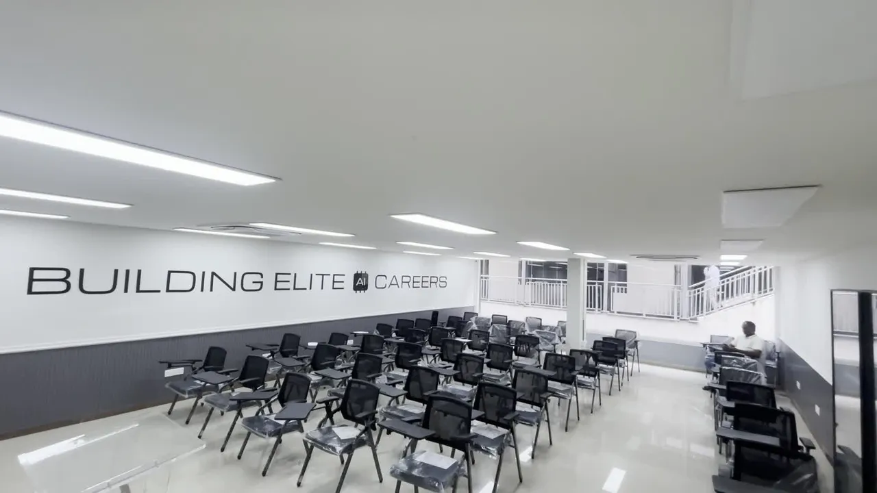 The main classroom at Quantum Academics, Jubilee Hills
